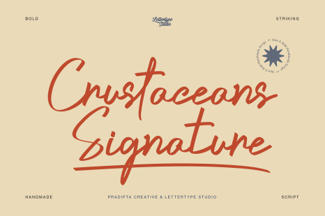 Crustaceans Signature Bold Script