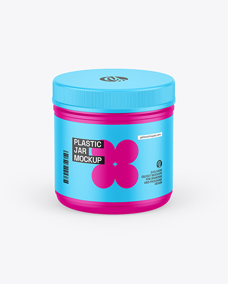 Matte Plastic Jar Mockup