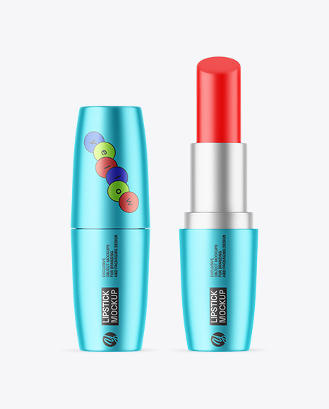 Matte Metallic Lipstick Mockup