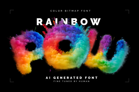Rainbow Pow - Color Bitmap Font