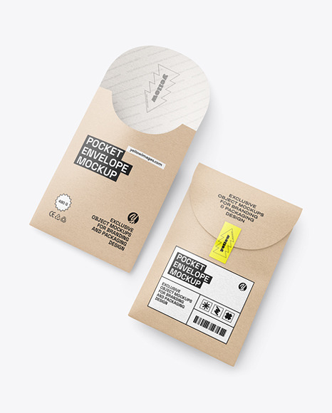 Kraft Paper Pocket Envelope Mockup