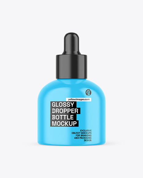 Glossy Dropper Bottle Mockup