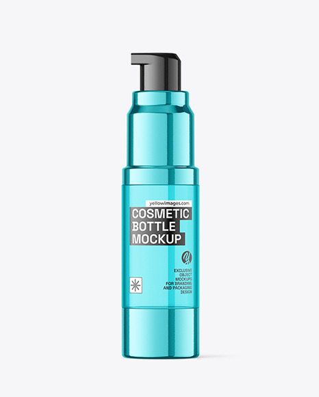 15ml Clear Glass Airless Bottle Mockup