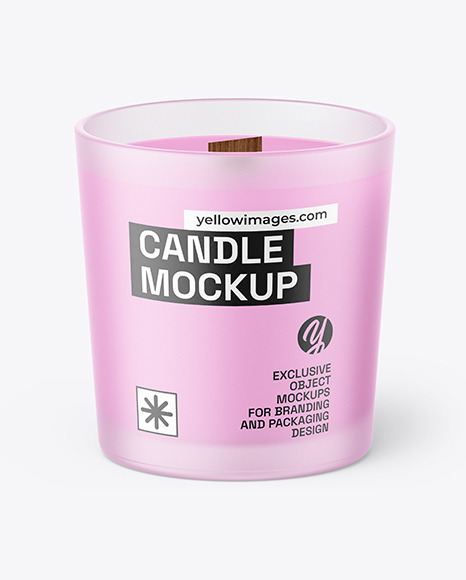 Frosted Glass Candle Mockup