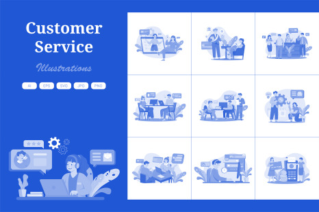 M563_Customer Service Illustration Pack