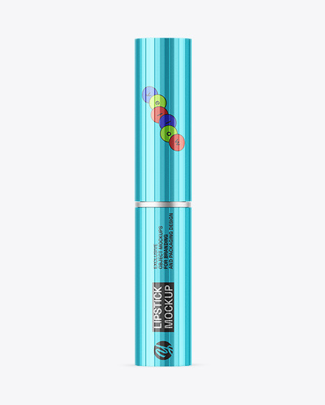 Matte Metallic Lipstick Tube Mockup