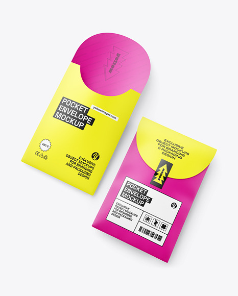 Matte Paper Pocket Envelope Mockup