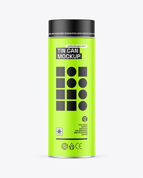Matte Tin Can Mockup