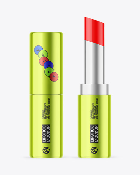 Metallic Lipstick Mockup