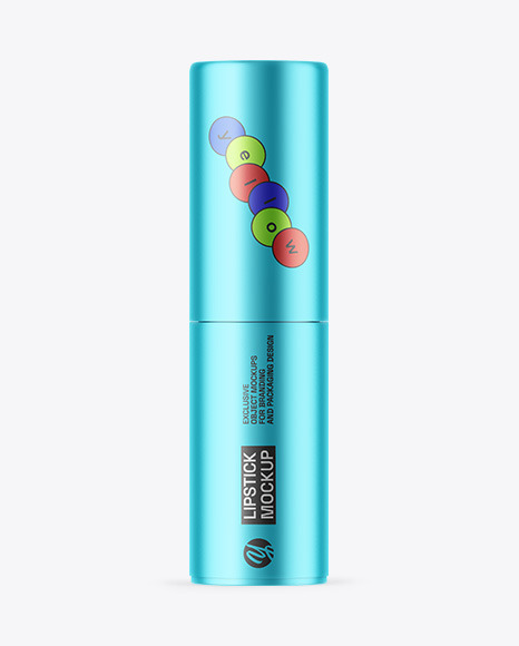 Matte Metallic Lipstick Tube Mockup