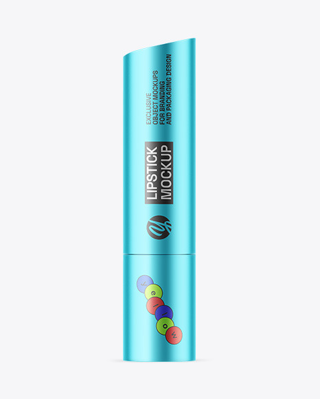 Matte Metallic Lipstick Tube Mockup