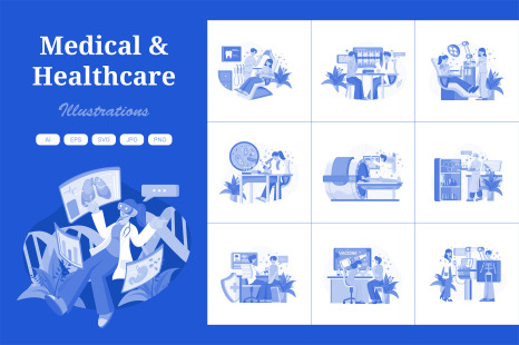M556_Medical &amp; Healthcare Illustrations