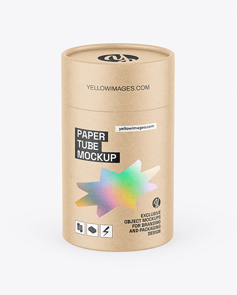 Kraft Paper Tube Mockup