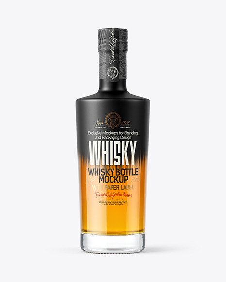 Glass Whisky Bottle Mockup