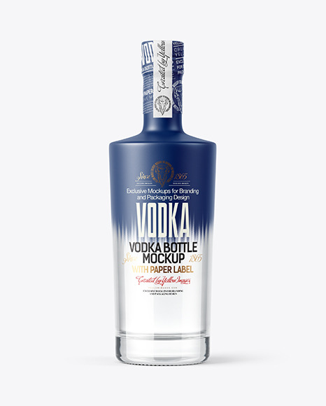 Glass Vodka Bottle Mockup