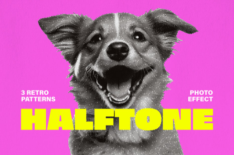 Paper Halftone Photo Effect