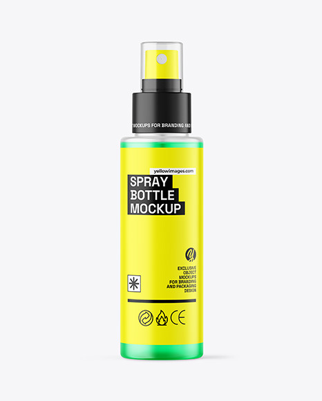 Frosted Color Liquid Spray Bottle Mockup