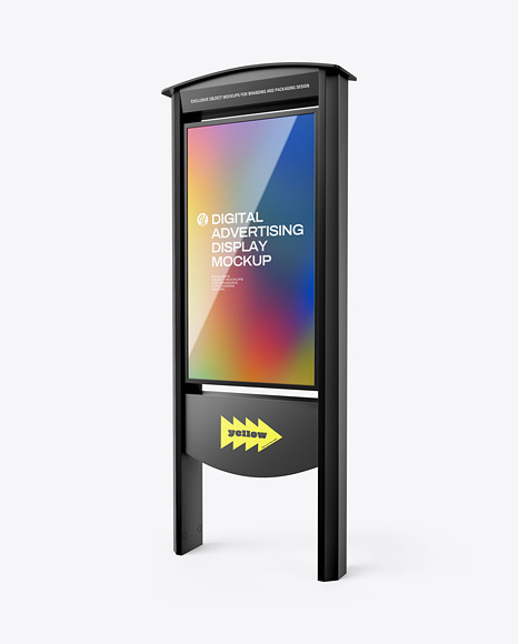 Digital LCD Advertising Stands Mockups