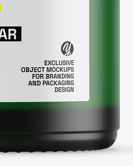 Green Frosted Glass Cosmetic Jar Mockup - Free Download Images High