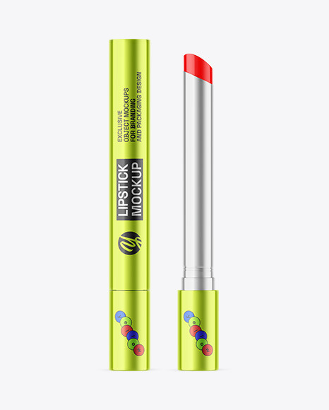 Metallic Lipstick Mockup