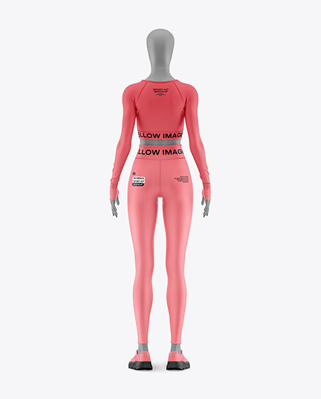 Women&#039;s Sport Kit w/ Mannequin Mockup - Back View