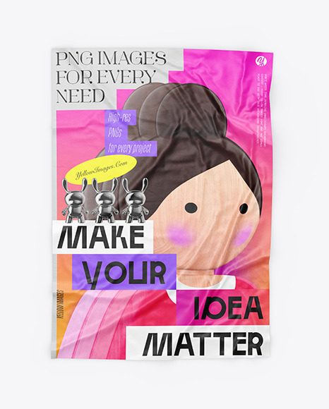 Crumpled Poster Mockup