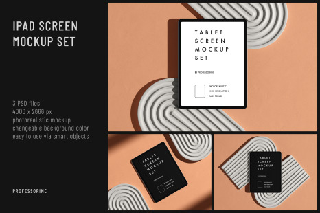 iPad Screen Mockup Set