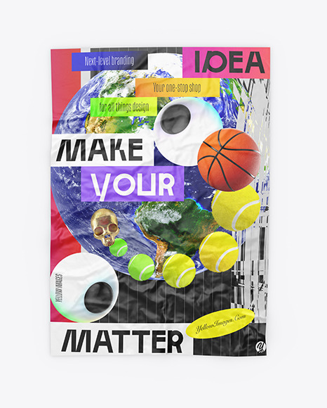 Crumpled Poster Mockup