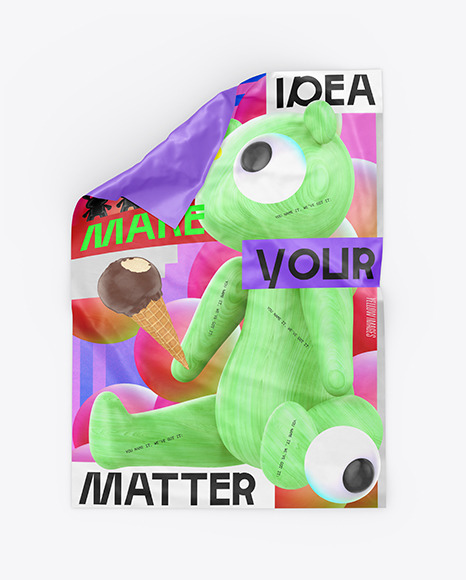 Crumpled Poster Mockup