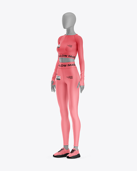 Women&#039;s Sport Kit w/ Mannequin Mockup - Half Side View