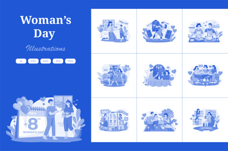 M546_Woman’s Day Illustration Pack