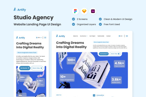 Artify - Studio Agency Landing Page