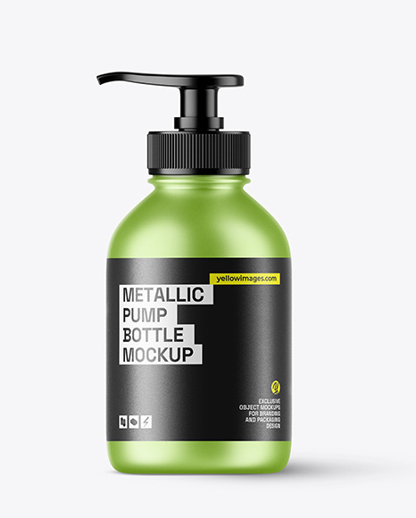 Metallic Pump Bottle Mockup