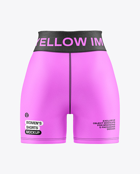 Women&#039;s Shorts Mockup - Back View