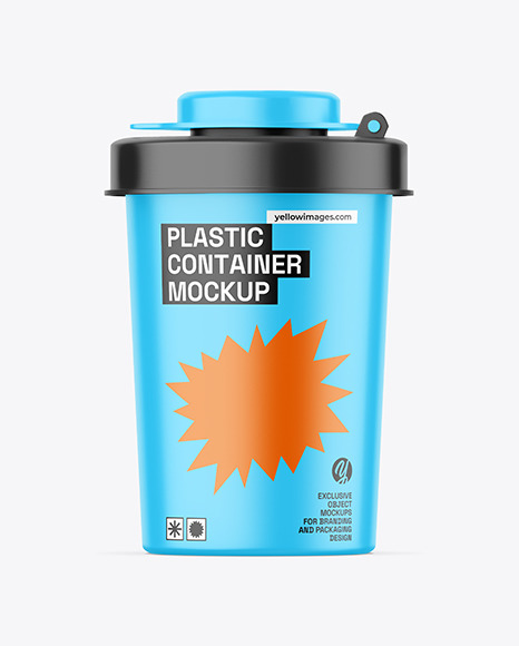 Matte Plastic Container Mockup