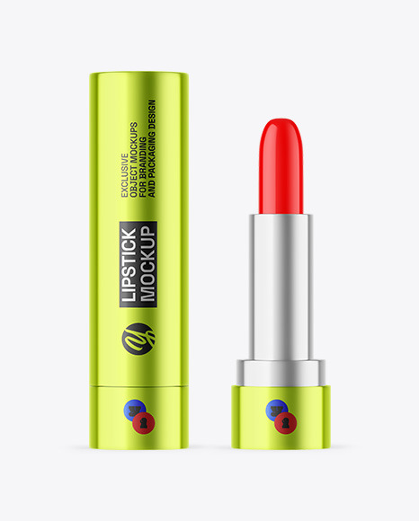 Metallic Lipstick Mockup