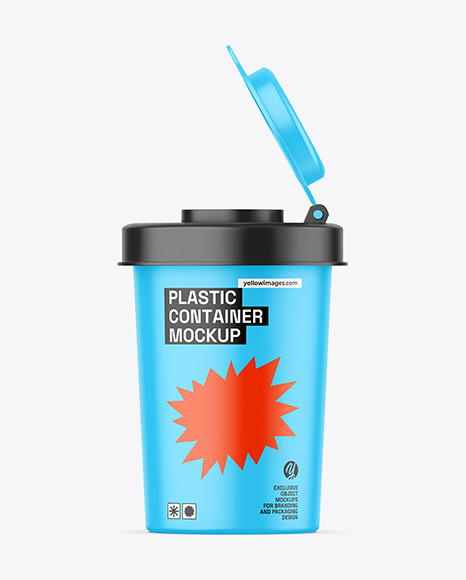 Matte  Plastic Container Mockup
