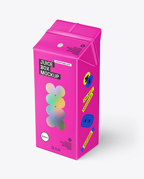 200ml Matte Juice Pack Mockup