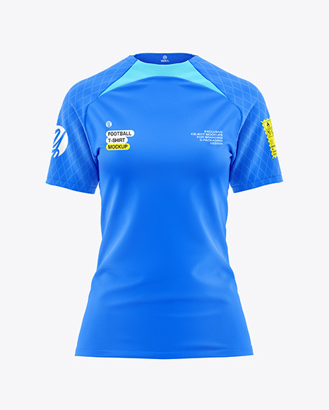 Women&#039;s Football T-Shirt Mockup - Front View