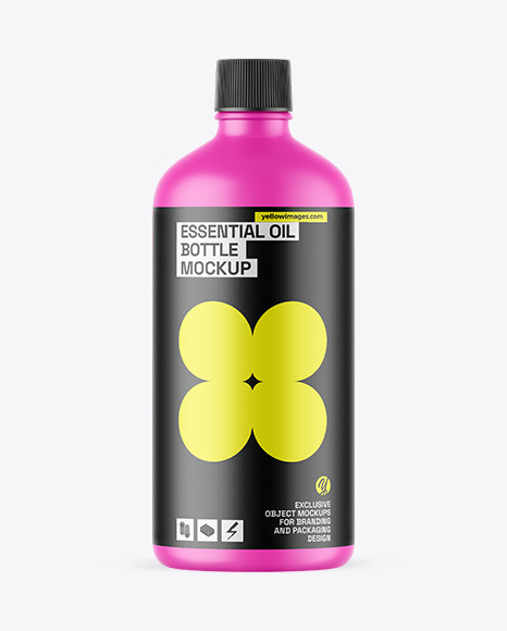 Matte Essential Oil Bottle Mockup