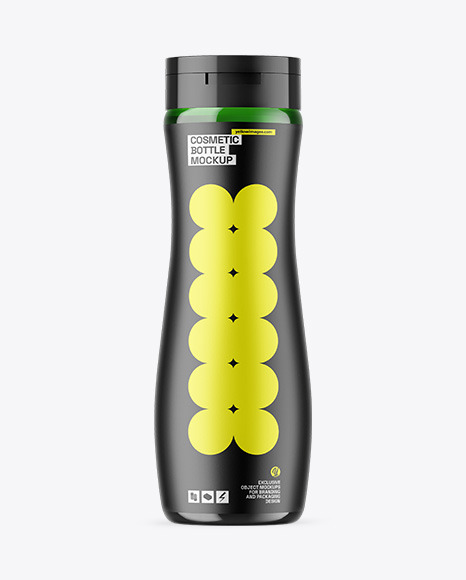 Green Cosmetic Bottle Mockup