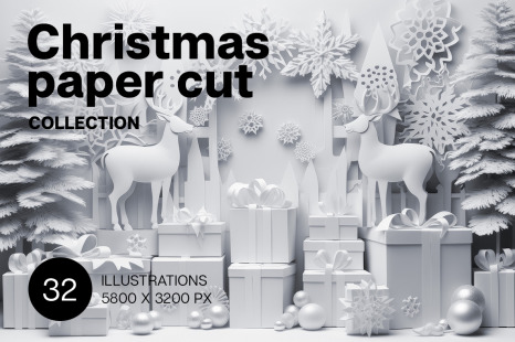 Christmas paper cut