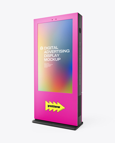 Digital LCD Stand w/ Matte Screen Mockup