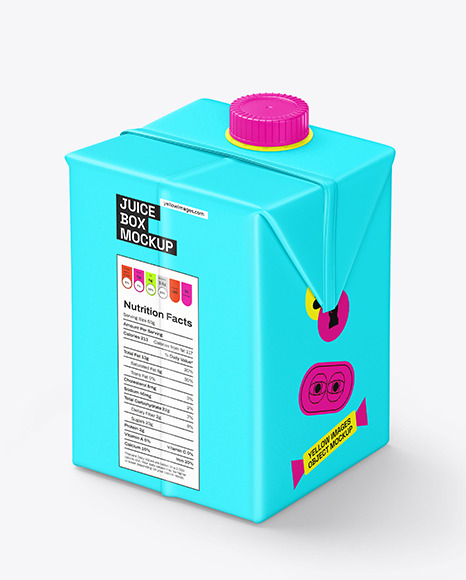 500ml Matte Juice Carton Pack Mockup