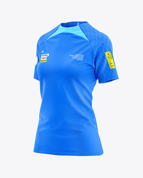 Women&#039;s Football T-Shirt Mockup - Half Side View