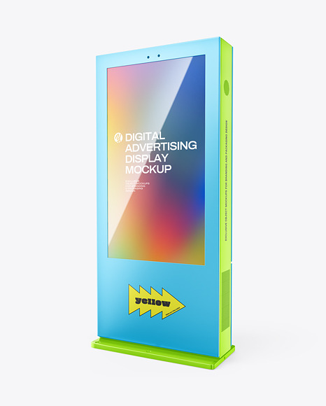 Digital LCD Advertising Stands Mockups