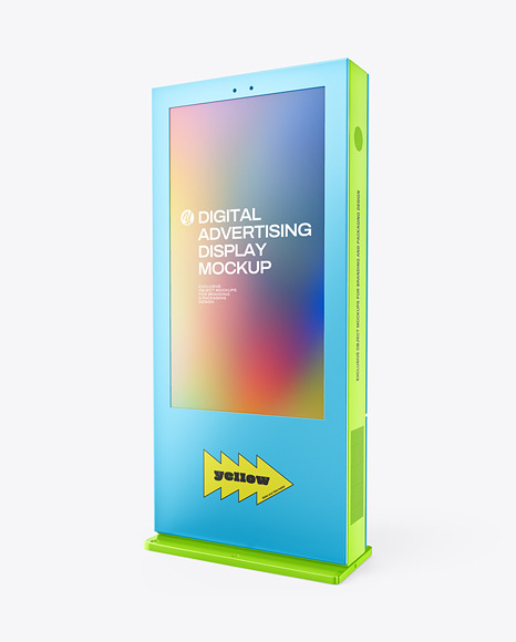 Digital LCD Advertising Stands Mockups