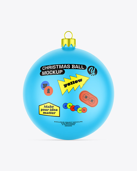 Matte Christmas Ball Mockup