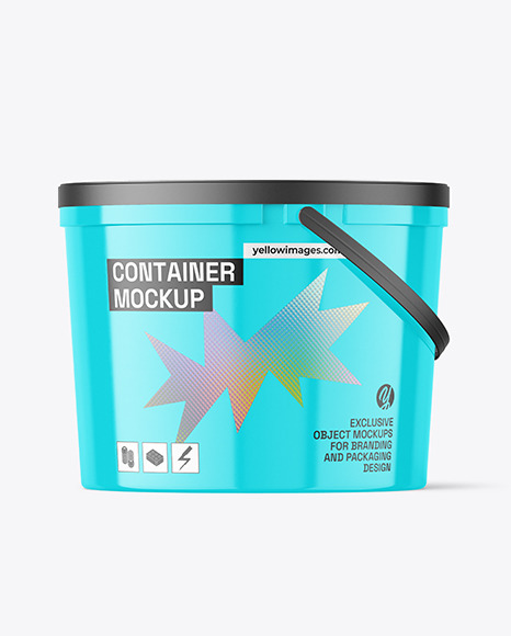 Glossy Container Mockup