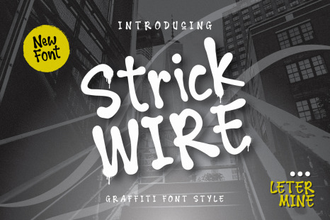 Strick Wire Graffiti Font